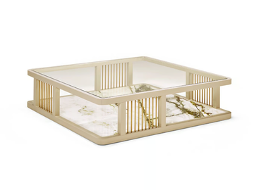 AUDREY - Square tempered glass coffee table by Casa Magna - view 2